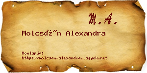 Molcsán Alexandra névjegykártya